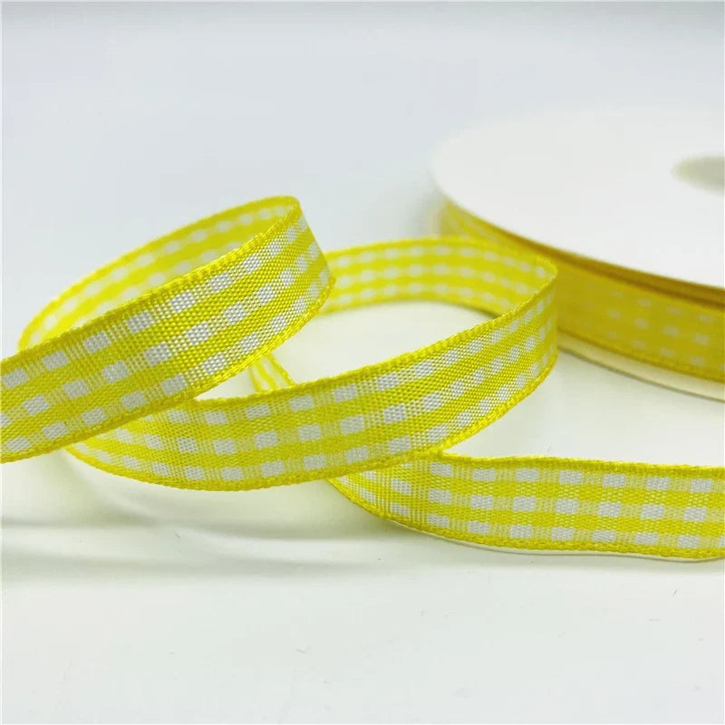 5yards/Lot 10mm Plaid Ribbon Christmas Decor Ribbon For Handmade Design Christmas Decoration DIY Gift Wrapping