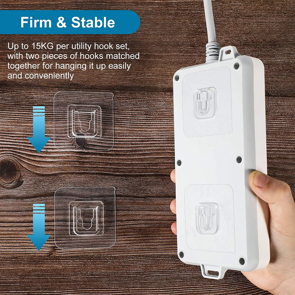 10PCS Cable Organizer Clips Double-Sided Adhesive Wall Hooks Hanger Strong Transparent Suction Cup Wall Holder For Kitchen