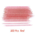 50/100 Pcs/Pack Reusable Crystal Stick Double End Nail Art Cuticle Pusher Acrylic Dotting Clean Nail Stick Polish Manicure Tools