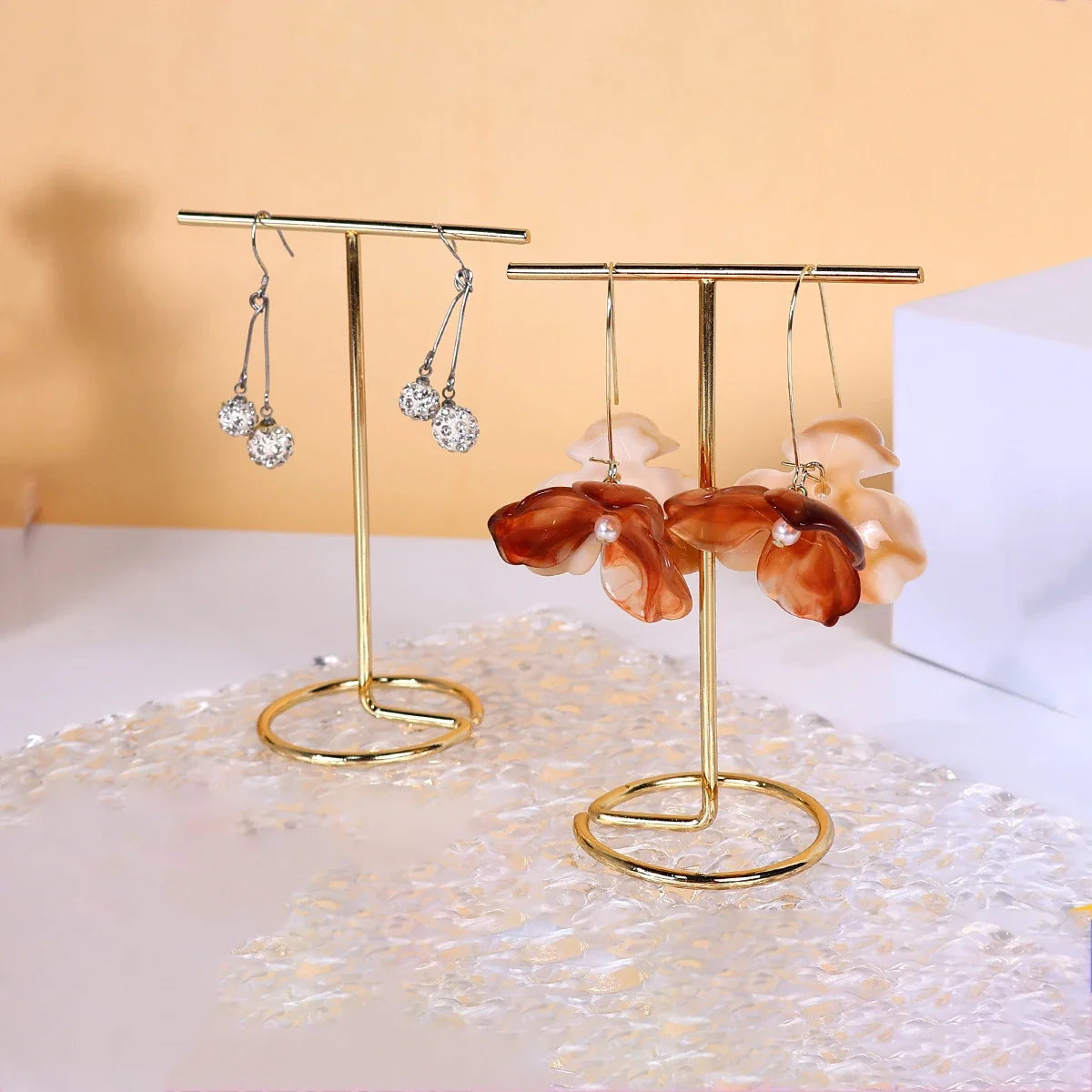 1pc/3pcs/5pcs/10pcs Jewelry Display Stand Bracelet Earring Necklace Storage Wood Base Rack Jewellery Organizer Holder Photo Prop