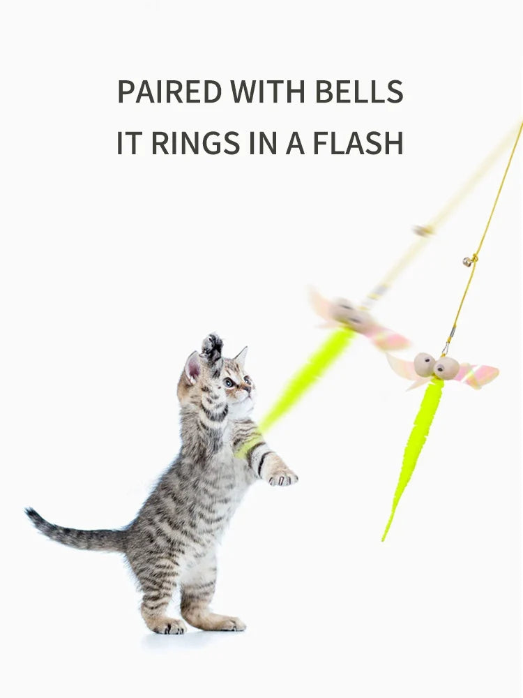 Random Door Hanging Elastic Rope Feather Cat Toy Interactive Molar Pet Supplies For Cats Small Dogs