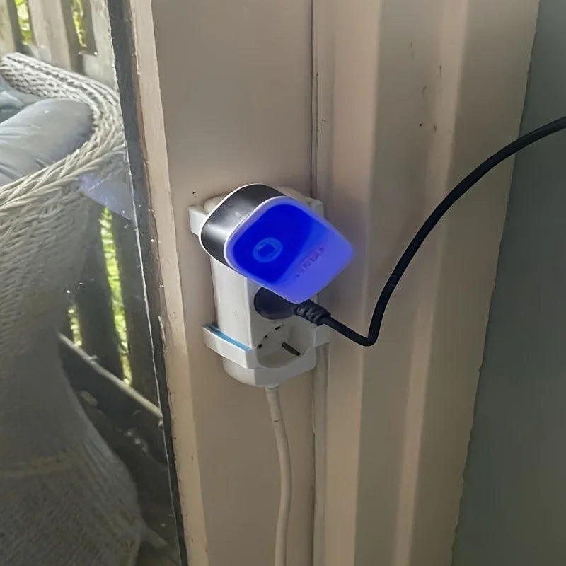 2Pcs 3D Printed Outlet Fixer, White/Black Wall-Mounted Power Strip Holder, Sturdy Cable Manager with Cable Ties