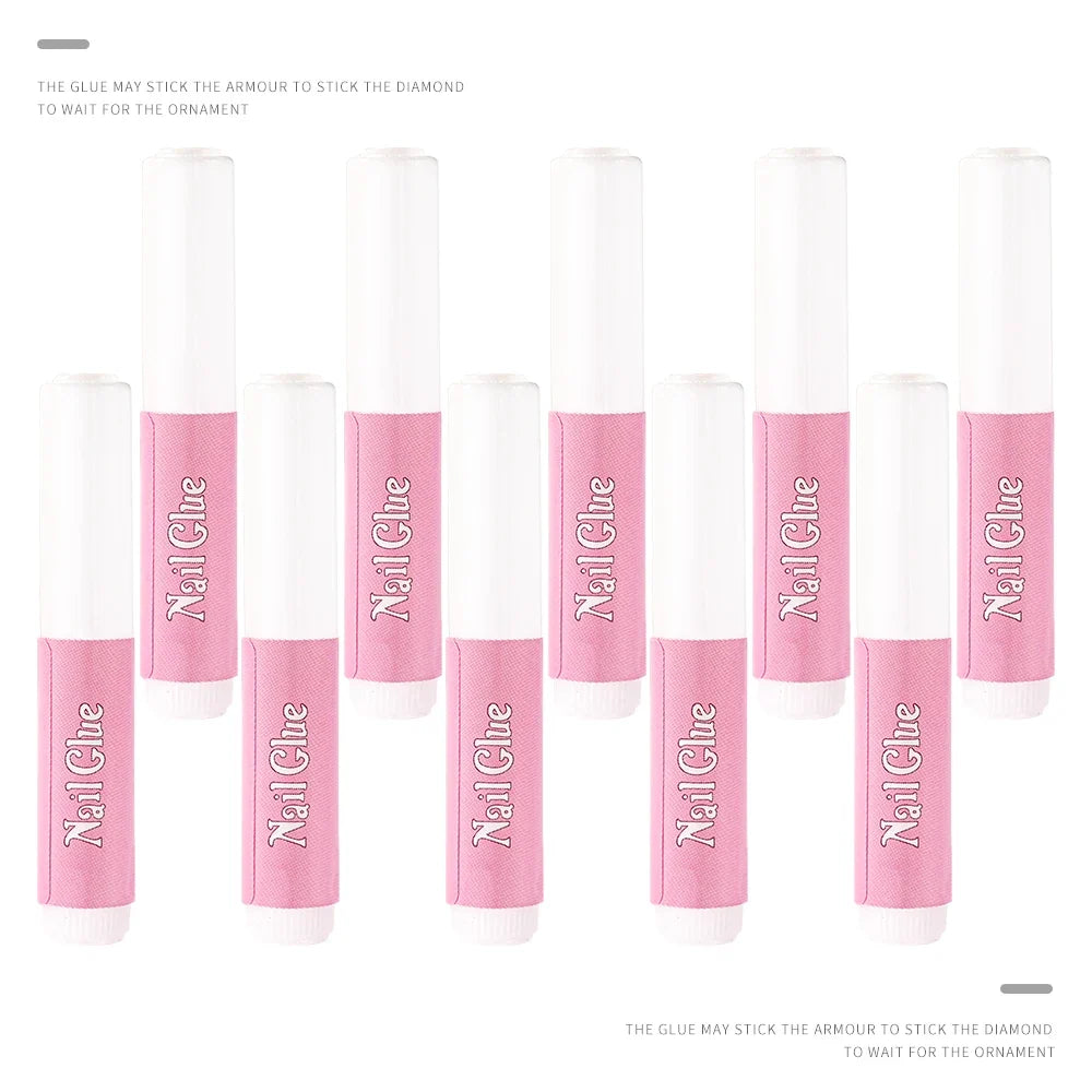10/50/100Pcs Mini Nail Art GLue Set Net2g Strong Adhesive Gel for Acrylic Press On Nail Tips/Rhinestones Long Lasting Bond Glue