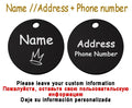 Personalized Pet Cat Dog Name Collar Accessories Circle Custom Engraved ID Tag Necklace Chain Charm Supplies For Dog Product