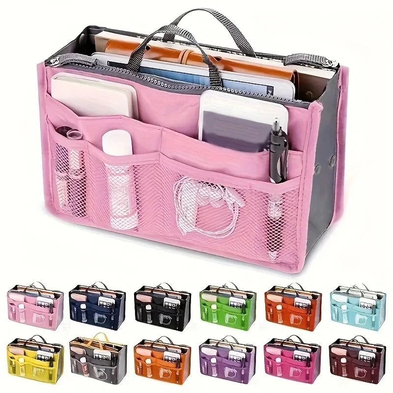 Organizer Insert Bag Women Nylon Travel Insert Organizer Handbag Purse Large Liner Lady Makeup Cosmetic Bag Cheap Female Tote