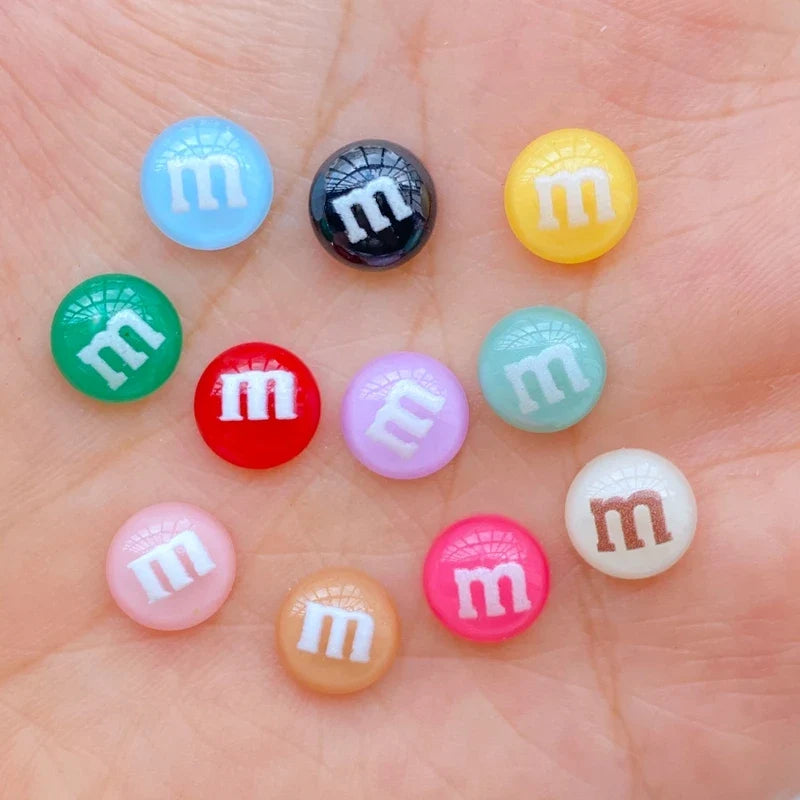 50pcs Cute 8mm Mixed Mini Candy Nail Rhinestones Gems Glitter Nail Art Jewelry Manicure Nail Decoration Accessorie