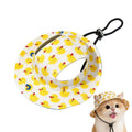 Summer UV Protection Pet Sun Hat Checkered Dog Fisherman Cap with Ear Holes Adjustable Bucket Hats for Small Medium Dogs