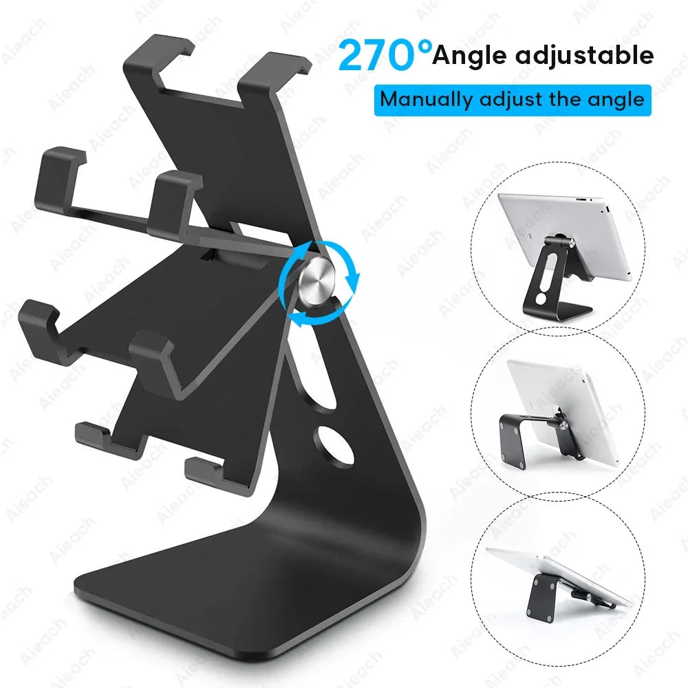 Metal Adjustable Tablet Holder Stand For iPad Universal Desktop Phone Tablet Stand For 7 to 11 inch Oneplus Xiaomi Redmi Lenovo