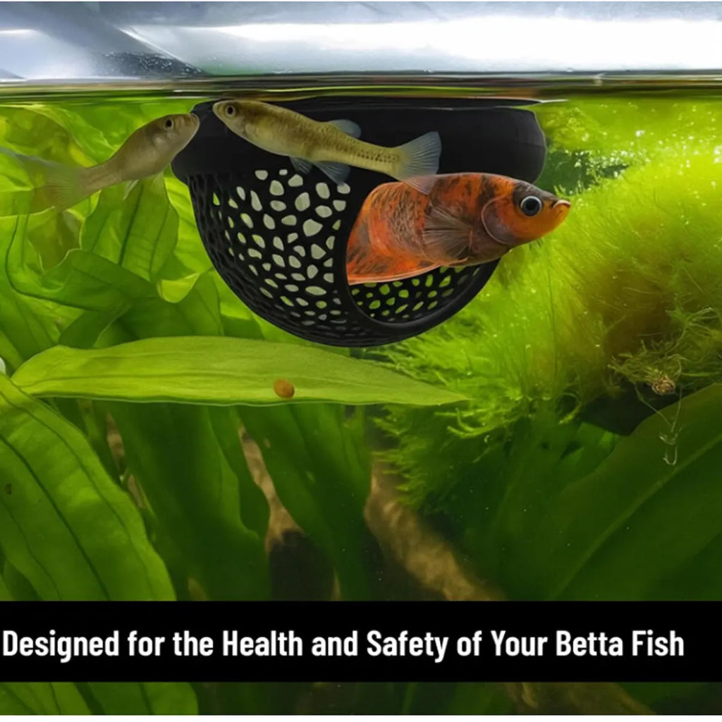 Betta Fish Floating Bed & Breeding Cave  Soft Mesh Aquarium Hideout for Rest, Spawning & Stress Relief