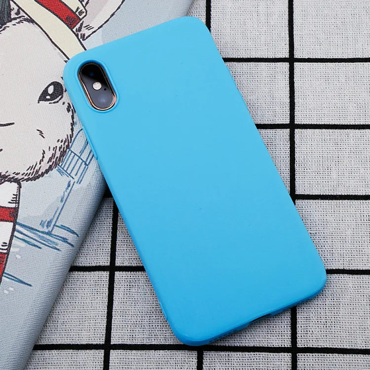Silicone Candy Color Case for iPhone 11  8 Plus 7 6 6S plus Soft Cover candy Phone Cases for iPhone 11 12 13 14 Pro XR X XS Max