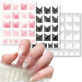 3Pcs Gradient French Style Nail Stickers Ombre Nail Art Decals Easy Apply Adhesive Manicure Decorations for DIY Nail Art