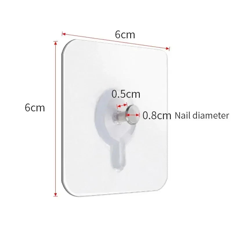 Premium Adhesive Wall Hooks Multipack - Crystal Clear Picture Hangers for Home/Office