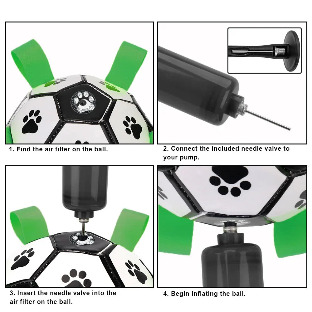 Dog Bite Chew Balls Pets Accessories With Grab Tabs Interactive Pet Football Toys Puppy Outdoor Training Soccer 15cm