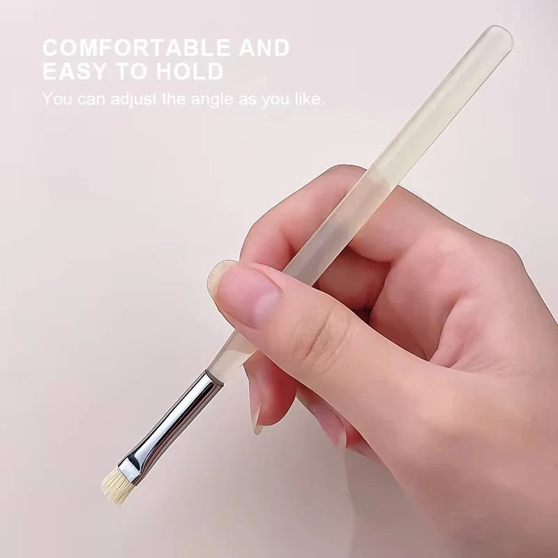 Kaniu 1/2Pcs Hard Bristle Nail Art Brush Beginner Friendly Modeling Brush Gel Painting Stripe Pen for DIY Nail Art Painting Tool