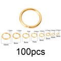 100-200pcs/lot Stainless Steel Open Jump Rings Split Rings Connectors For DIY Jewelry Making Supplies Accessories Wholesale
