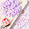 30pcs Mixed Resin Bowknot Bow Nail Art Charms Pink/White/Black 3D Nail Decoration Studs Jewelry For Acrylic Nails Valentine Tips