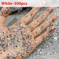 600/100pcs Mini Nail Rhinestones Colorful Nail Art Charms 3D Star Nail Diamonds Crystal Flatback Nail Gems Manicure Supplies