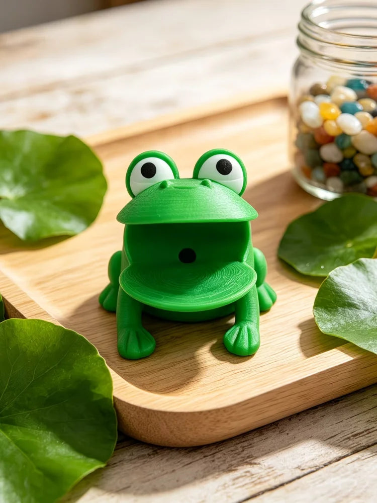 1PC Frog-Shaped Sponge Storage Rack, Kitchen Dishwashing Brush Rack, Countertop Cleaning and Draining Water Storage