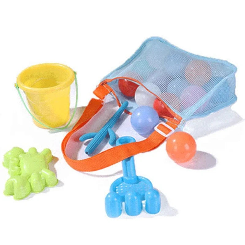 Children Crossbody Protable Mesh Bag Kids Toys Storage Bags Swimming Large Beach Bag for Towels Women Cosmetic Makeup Bag
