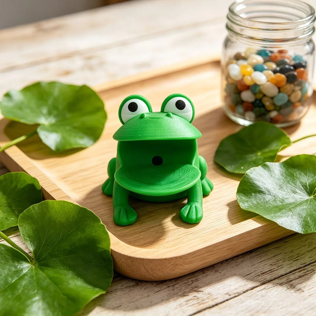1PC Frog-Shaped Sponge Storage Rack, Kitchen Dishwashing Brush Rack, Countertop Cleaning and Draining Water Storage