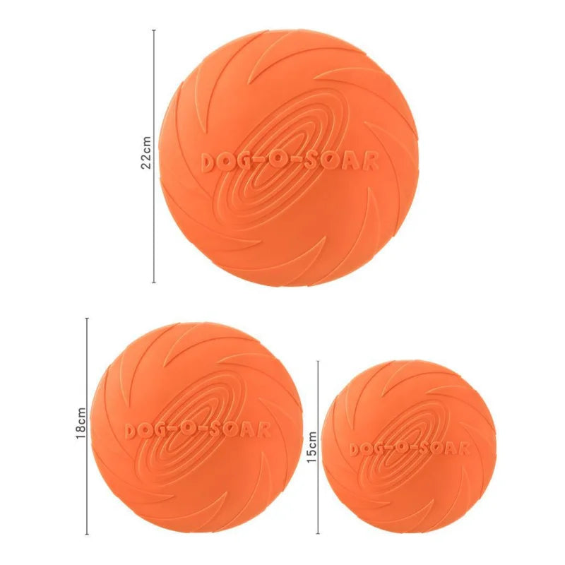 Dog Toys Soft Silicone Flying Disc Durable Bite Resistant Multicolor Frisbee Puppy Outdoor Interactive Training Supplies