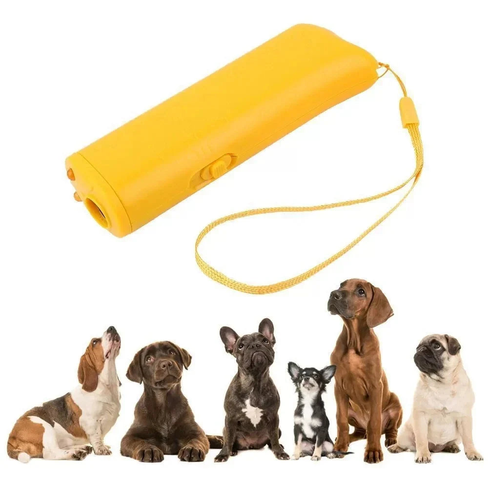 Handheld Ultrasonic Anti Barking Device Dog Training Tool with LED Light 2 Modes Pet Behavior Corrector