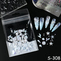 Aurora Ocean Shell Starfish Nail Charms Mini Conch Jellyfish Nail Decoration Mermaid Series Elegant Sea Creature Manicure Access