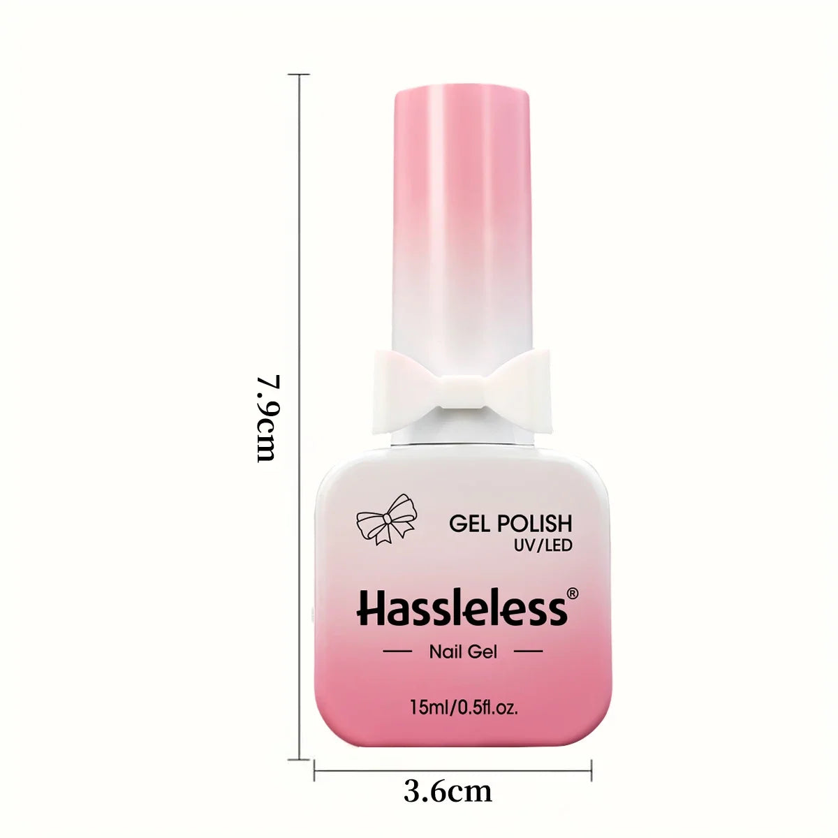 Hassleless 15ml Glass Bottle, Nude Pink Clear Nude Nail Polish, 2026 New Trendy Pink Gel Nail Polish.