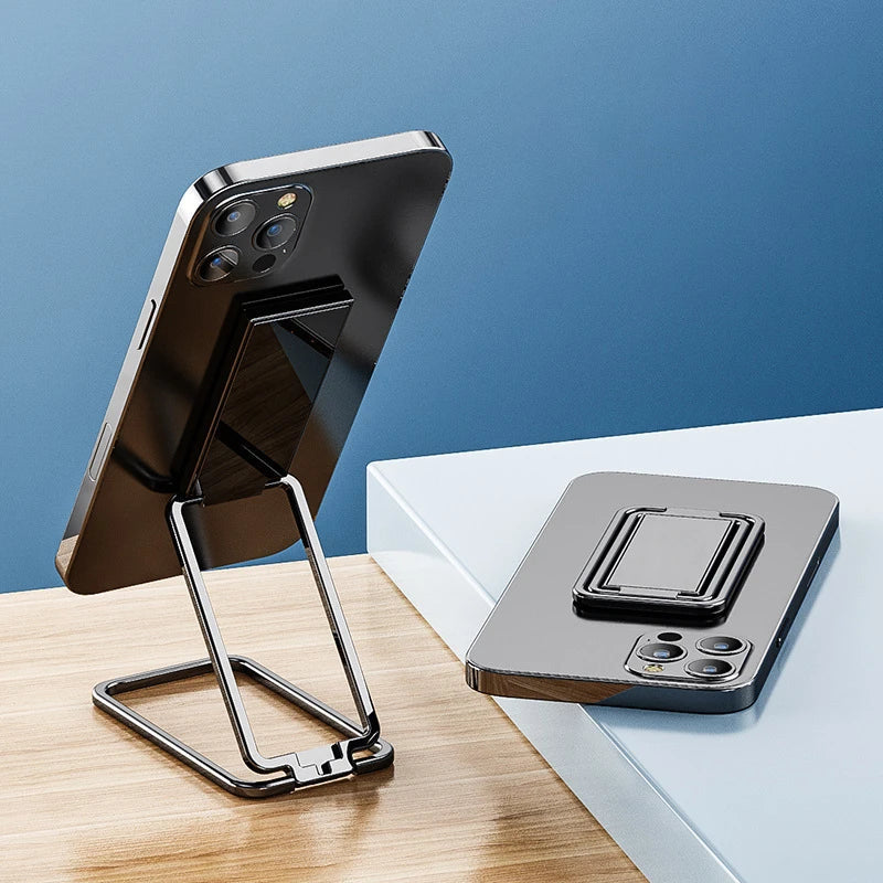 Phone Ring Holder Metal Lazy Finger Kickstand 360° Rotation Grip Foldable Telephone Stand for Xiaomi Iphone 15 16 Pro Max Huawei