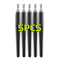 5PCS Cuticle Pusher Professional Stainless Steel Nail Cuticle Trimmer Remover Callus Dead Skin Fork Nail Manicure Pedicure Tool