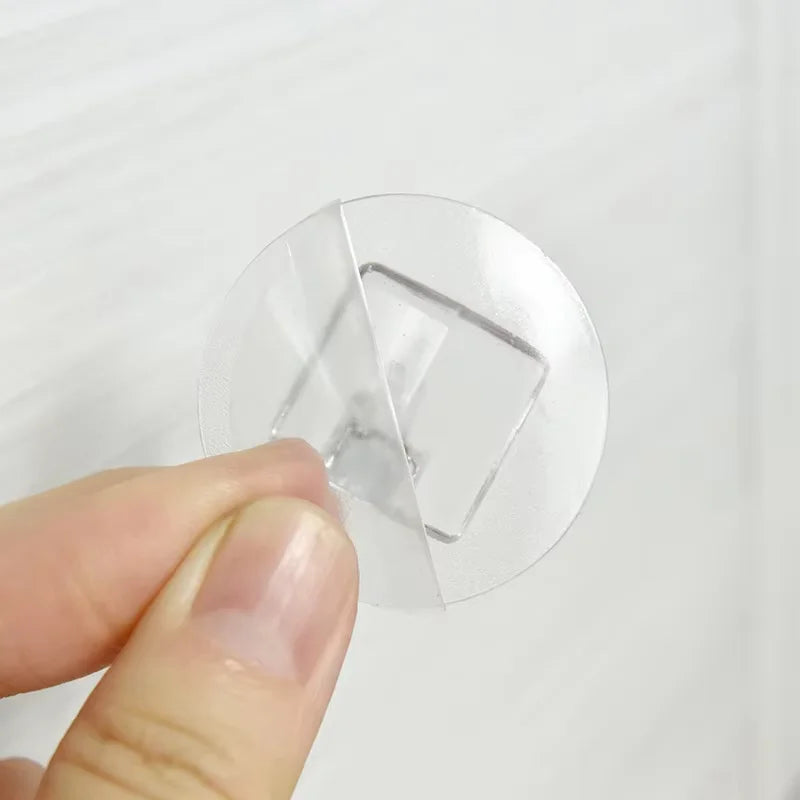 10/20pcs Transparent Plastic Duty Wall Hook for Kitchen Bathroom Office Storage No Trace No Scratch Waterproof Adhesive Hooks