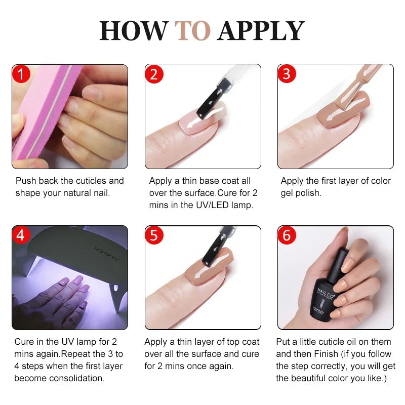 NAILCO 15ml Colors Gel Nail Polish Art Natural Resin Semi Permanent Soak Off UV Nail Varnish Gel Ongle UV Nails Product TPO Free