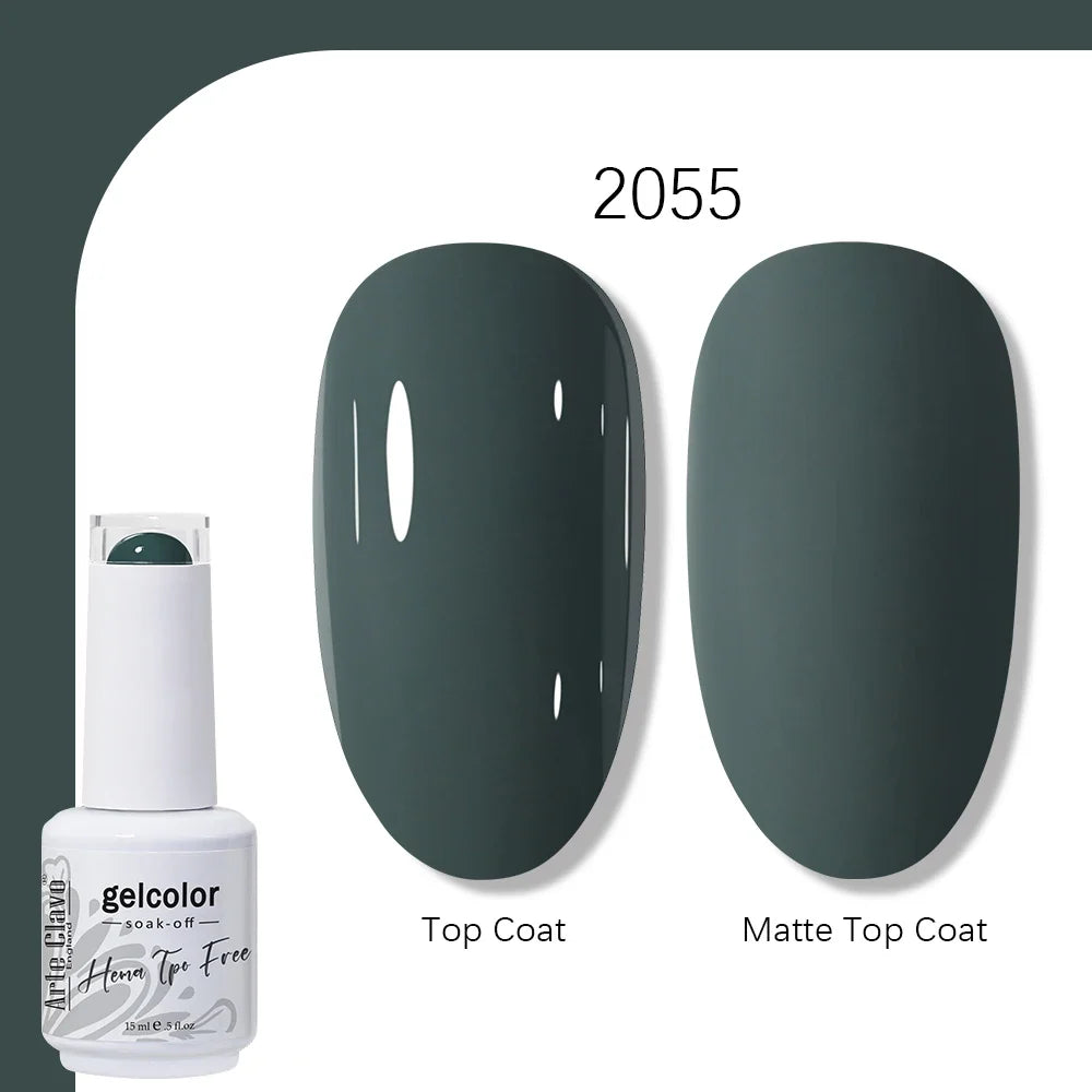 Arte Clavo HEMA TPO FREE 15ml UV LED Gel Nail Polish Soak Off Semi Permanent Daily Wear Universal Color For All Seasons Manicure