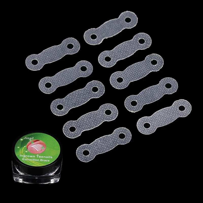 10PCS Ingrown Toe Nail Treatment Ingrown Toenail Correction Tool Elastic Patch Sticker Straightening Clip Brace Pedicure Tools