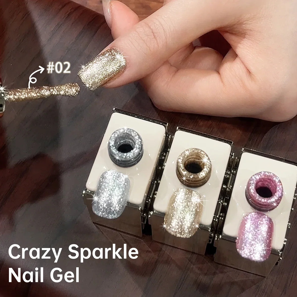 XEIJAYI 1pc/3pcs  Flashing Wildly Glitter  Nail Gel Set Semi Permanent Nail Art Soaking UV LED Nail Salon DIY Nail Salon Gel