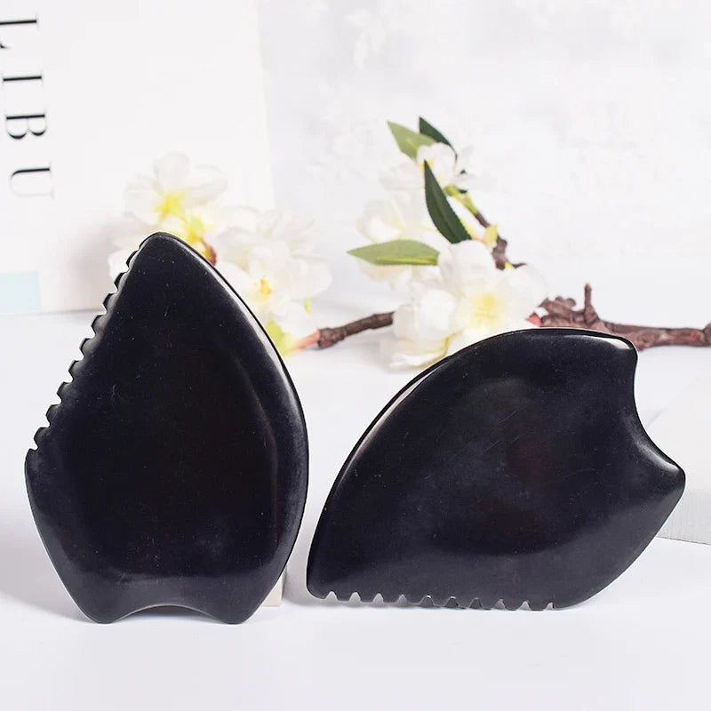 Natural Bian Stone Facial Gua Sha Scraper Tool For Neck Face Beauty SPA Massage Guasha Skin Care Fades Wrinkles Spots