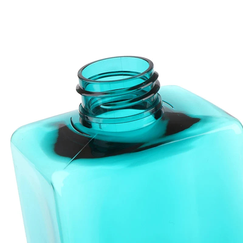1Pc 2025 New 500ml Plastic Rectangle Press Pump Bottle Bathroom Soap Liquid Refillable PET Bottles Containers