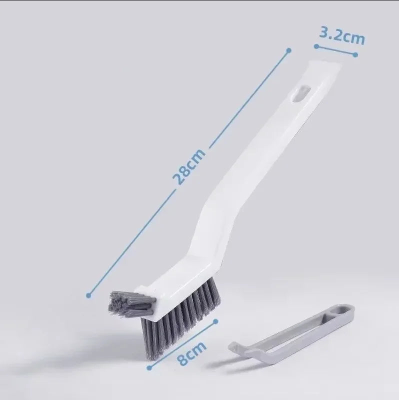 V-Shaped Gap Cleaning Brush - Multi-Purpose Hard Bristle Tool for Bathroom, Kitchen & Tile Grout - Efficient Dead Spot Cleaner