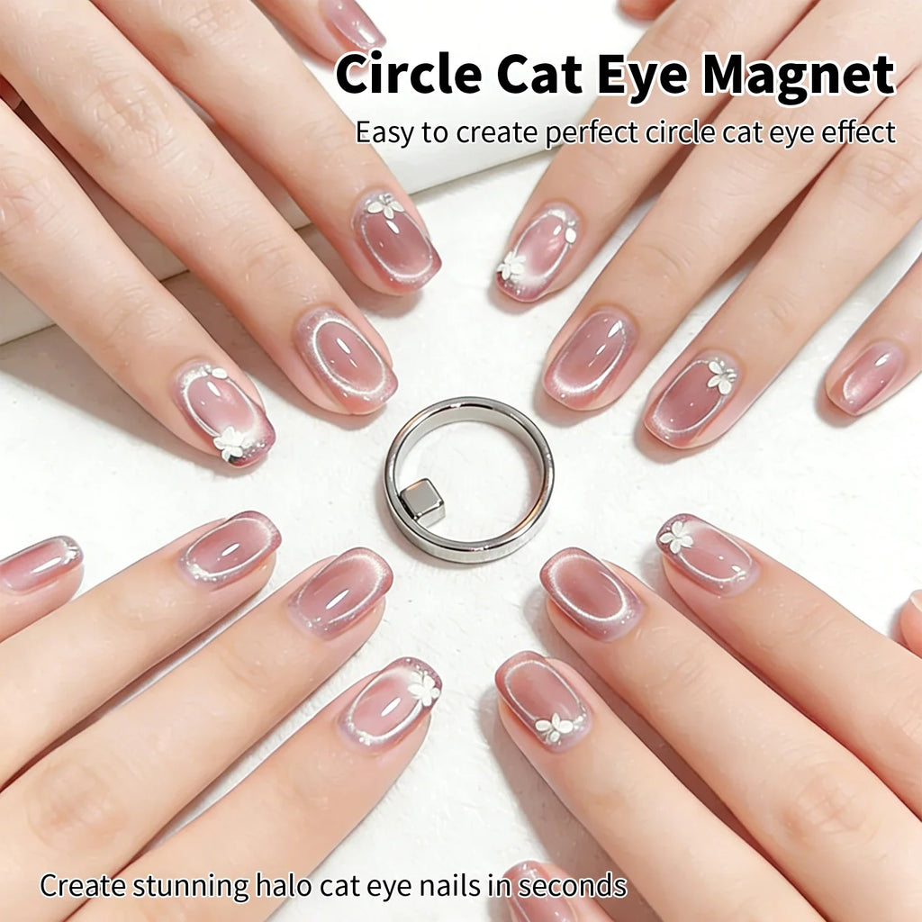 Nailpop Ring Cat Eye Magnet Nail Art Tool 23cm Diameter Strong Magnetic For DIY Halo Cat Eye Nails Design For Home Salon Use