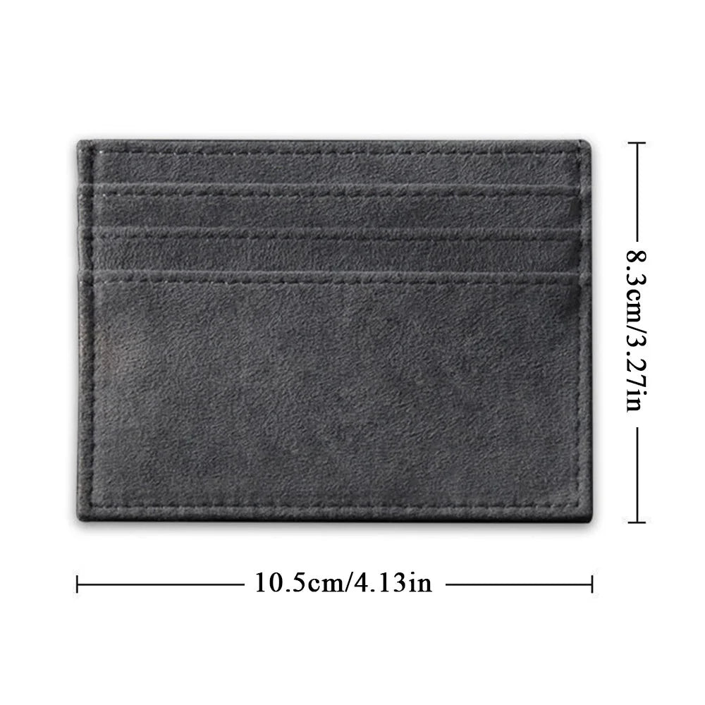 Suede Leather Small Man Purses Solid Color Zipper Wallets Coin Pocket Male Wallet Men Card Holder Mini Slim Credit Bank Card