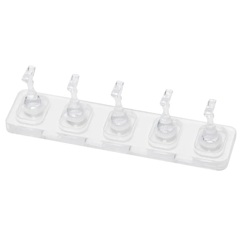 5/10pcs Transparent Nail Stand Non-Magnetic False Nails Holder Press on Nail Display Rack Acrylic Nail Training/Painting Tools