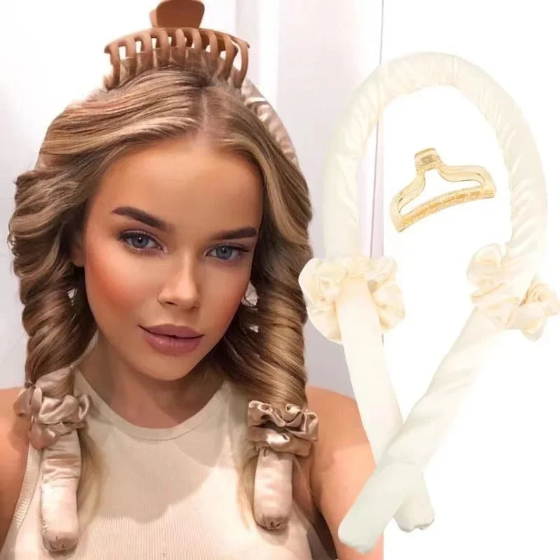 Hair Accessories For Women Clip Soft Hair Curlers Heatless Curling Rod Headband Hair Styling Tools Curling Ribbon Modeling Set