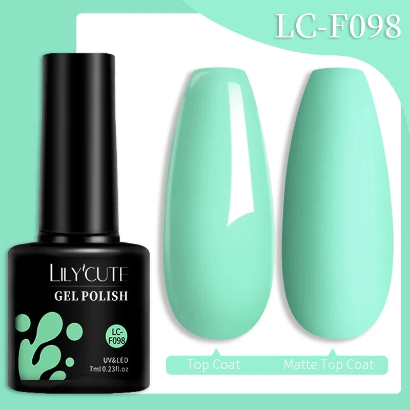 LILYCUTE 7ml Glitter Auroras Gel Nail Polish Summer Gold Colorful Sequins Manicure Semi Permanent Soak Off Nail Art Gel Varnish