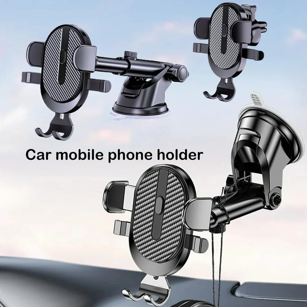 Upgrade Version Universal Car Mobile Phone Holder Multi-Functional Universal Air Vent Mount Sucker Bracket Car Smartphone Holder