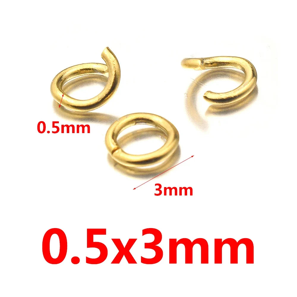 100pcs Lot 4 6 8 10mm Gold Stainless Steel Jump Rings Open Split Ring Connectors for DIY Jewelry Making Supplies Wholesale Items