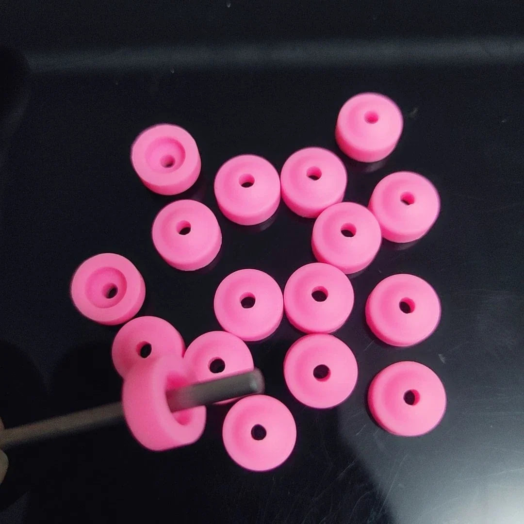 10/20/50pcs Nail Dust Protector 3/32" Shank Nail Drill Bits Anti-Dust Cover Caps for E-file Silicone Dust Stopper Pink Nail Tool