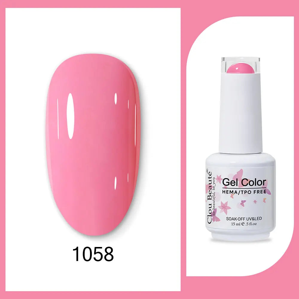 Clou Beaute TPO FREE Nail Gel Polish High Pigment Nail Art Supply Spring Summer Pastal Color Varnish UV Gel Clear Base Top Coat