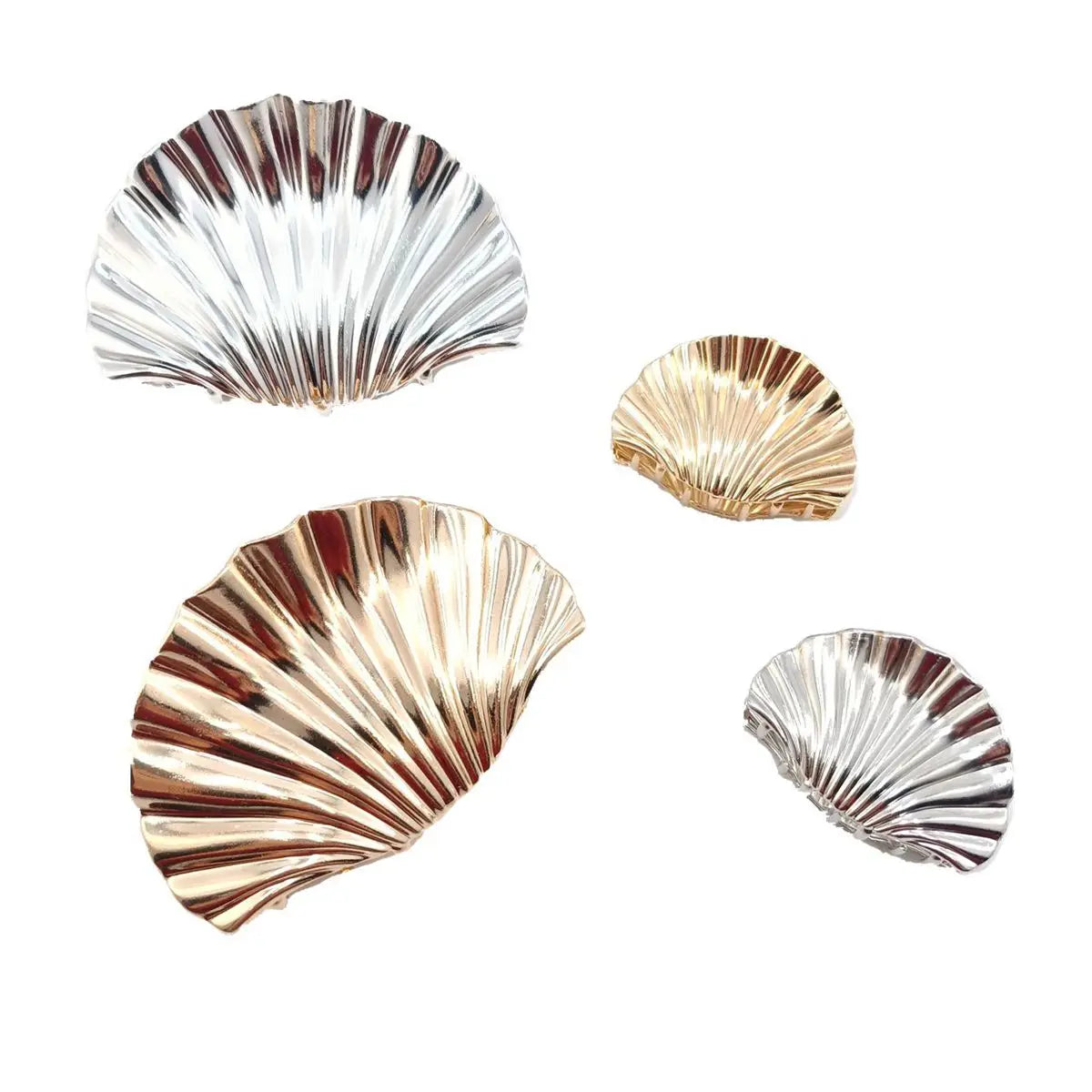 1/2 PCS Metal Irregular Texture Shell Shape Hair Claw Clips for Women Girls Hairclip Ponytail Hair Pins Fashion Hair Accessories