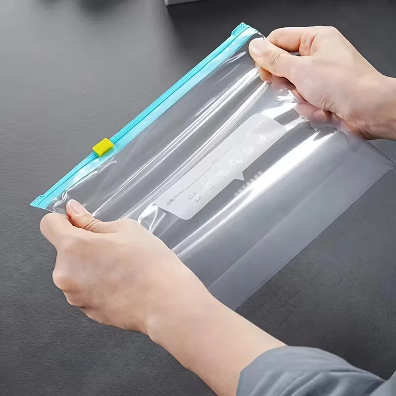 45pcs Leak-Proof Reusable Food Storage Bags with Zipper Seal for Fruits, Vegetables, Meats & Grains