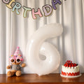 32/40inch White Digital Foil Balloon Large Number 0-9 Helium Balloons Wedding Anniversary First Birthday Party Decoration